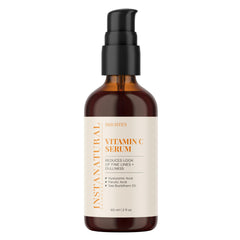 InstaNatural Vitamin C Serum bottle close-up highlighting brightening potential
