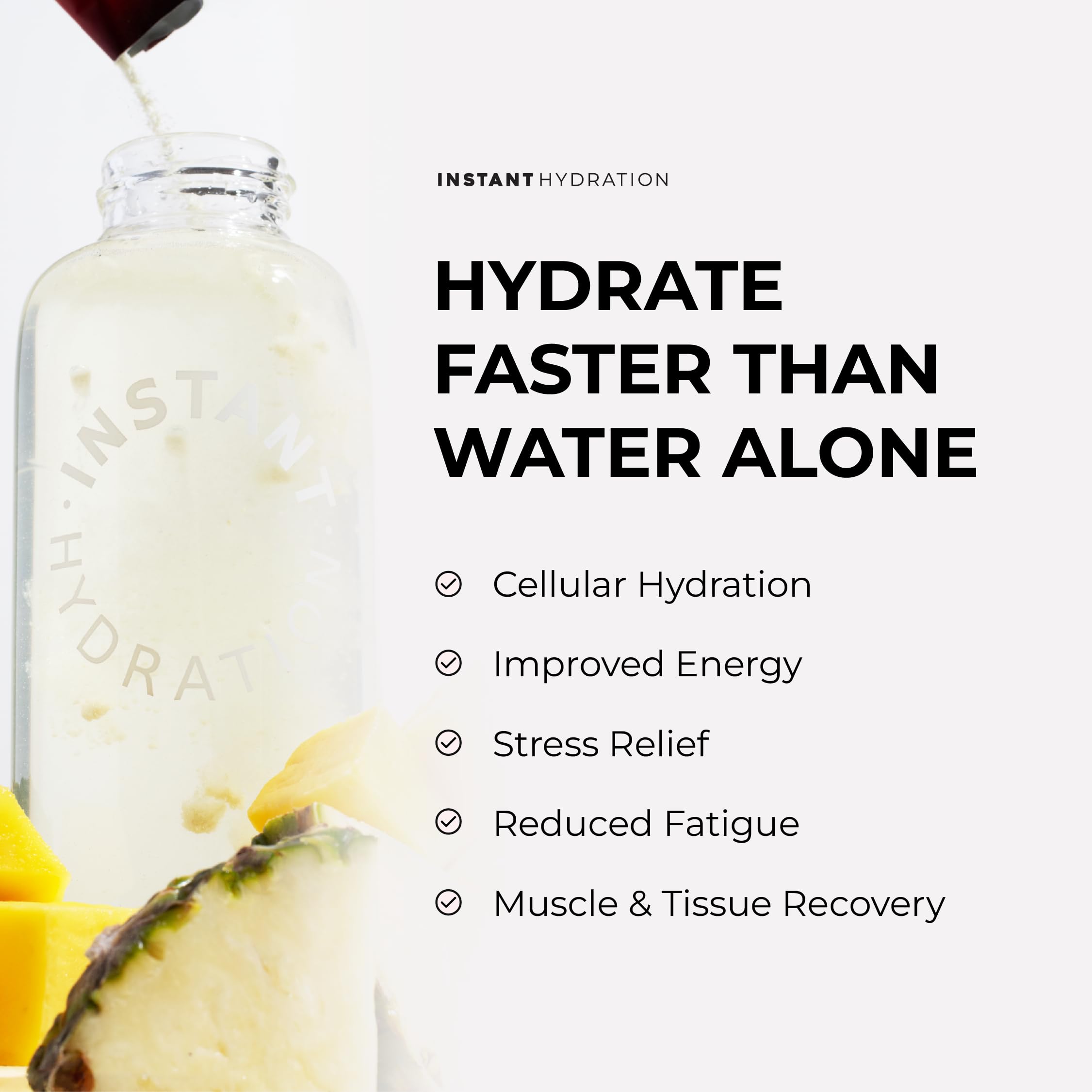 Athlete uses Instant Hydration after workout for potential recovery support.