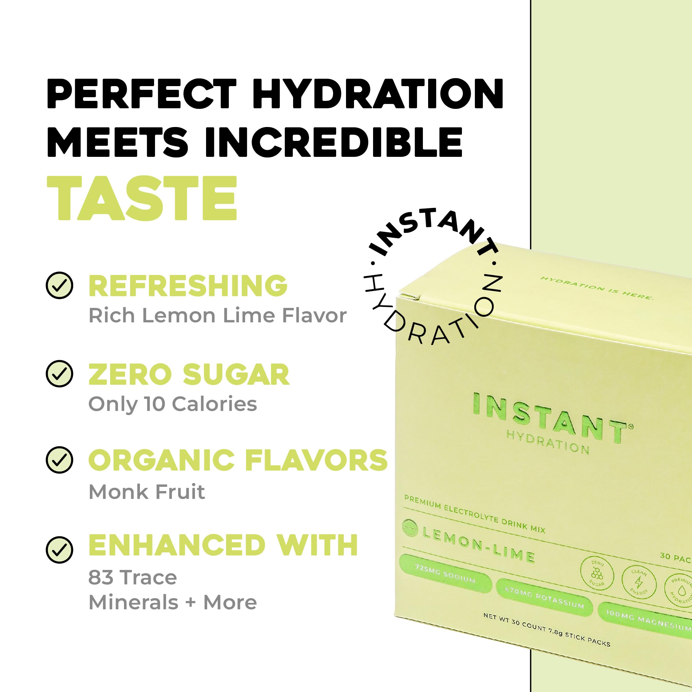 Instant Hydration electrolyte powder packets on a gym bench highlight 1445 mg electrolytes per serving.