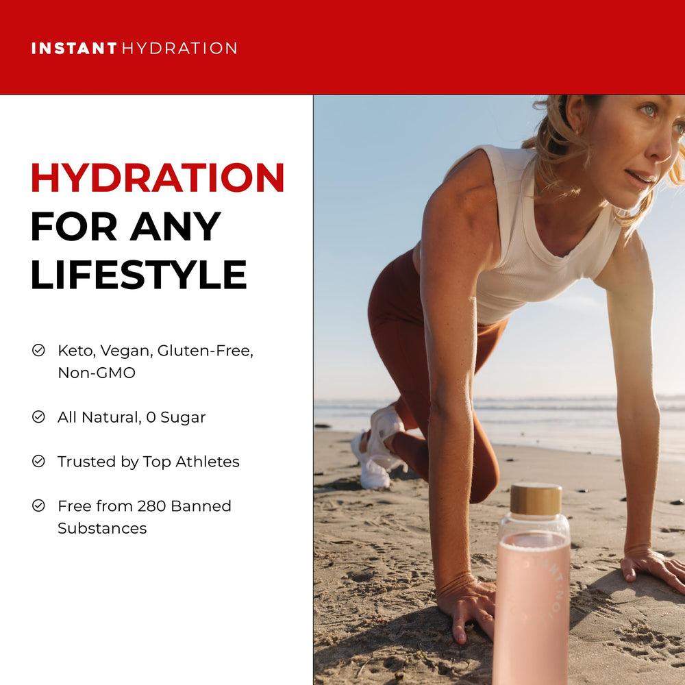 Measuring a dose of Paloma electrolytes to illustrate high electrolyte content.