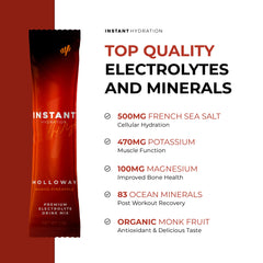 Prepared drink from Instant Hydration mango pineapple showing refreshing tropical flavor.
