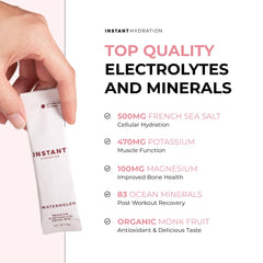 Instant Hydration watermelon electrolyte drink in a glass after training.