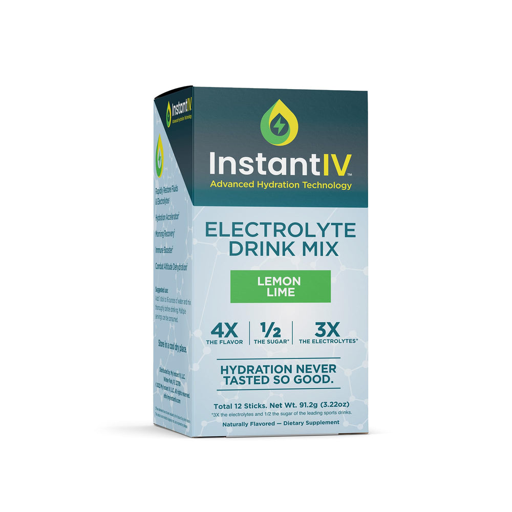 Instant IV electrolytes packets Lemon Lime for quick hydration on the go