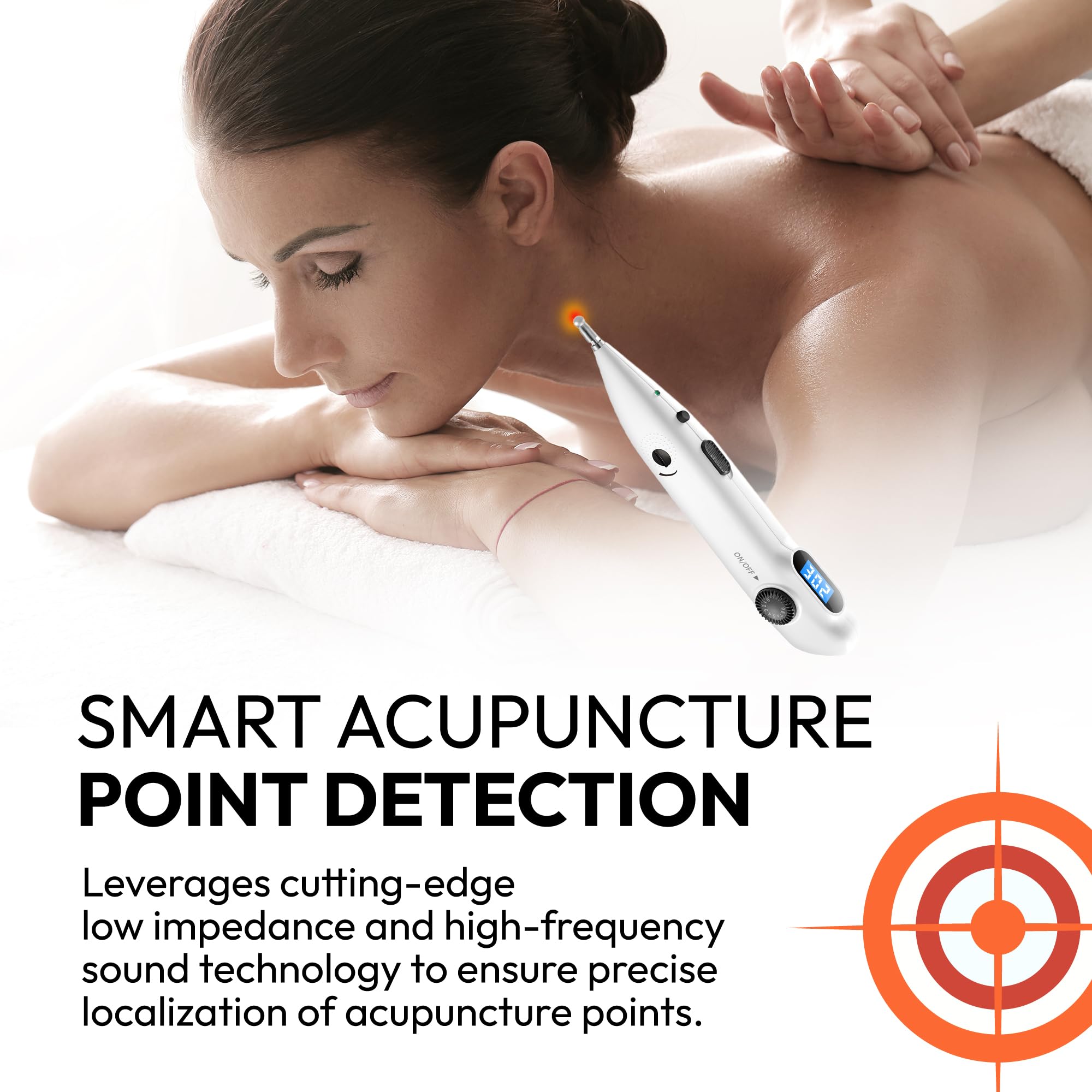 InsurMedic device with large area head for broad muscle relief