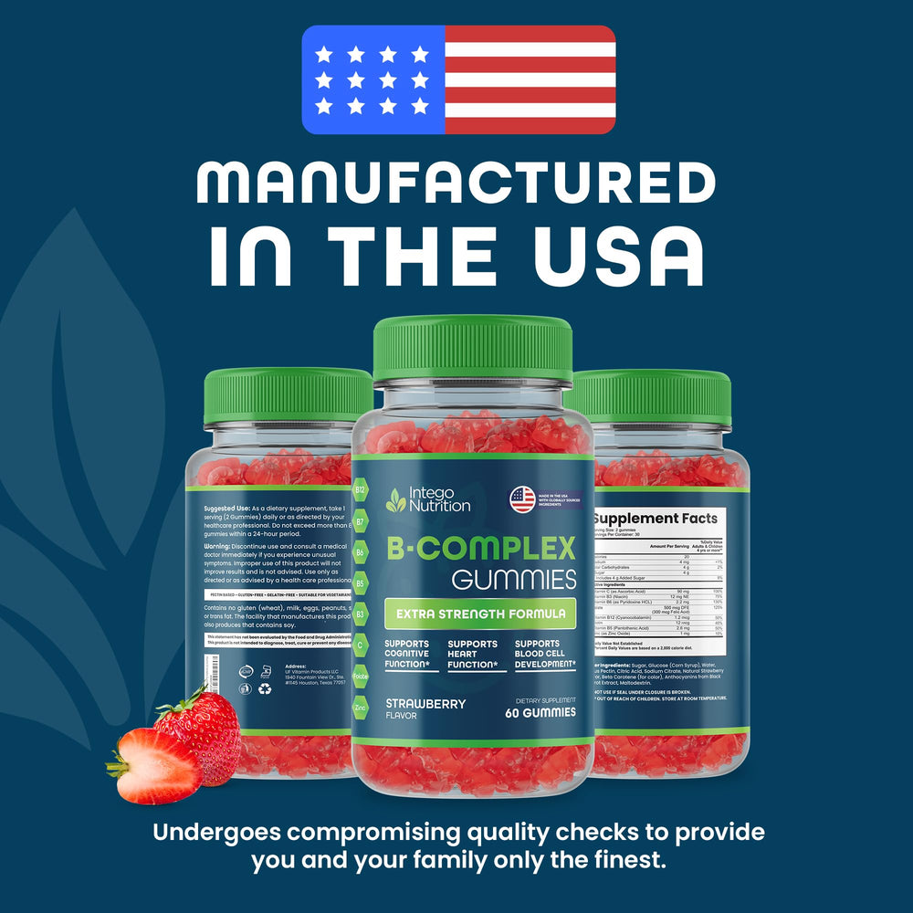 INTEGO NUTRITION Vitamin B Complex Gummies for daily chewable support