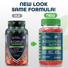 INTEGO NUTRITION Vitamin B Complex Gummies natural strawberry flavor, delicious and easy to take