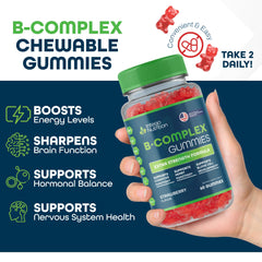 INTEGO NUTRITION Vitamin B Complex Gummies packaging highlights vegetarian formula and USA-made quality