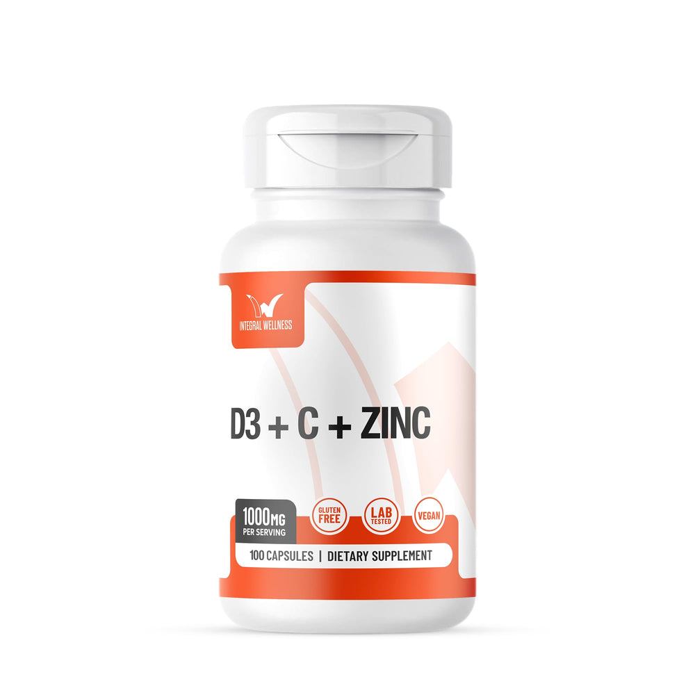 Integral Wellness Vitamin Complex bottle with clear label for daily immune support.