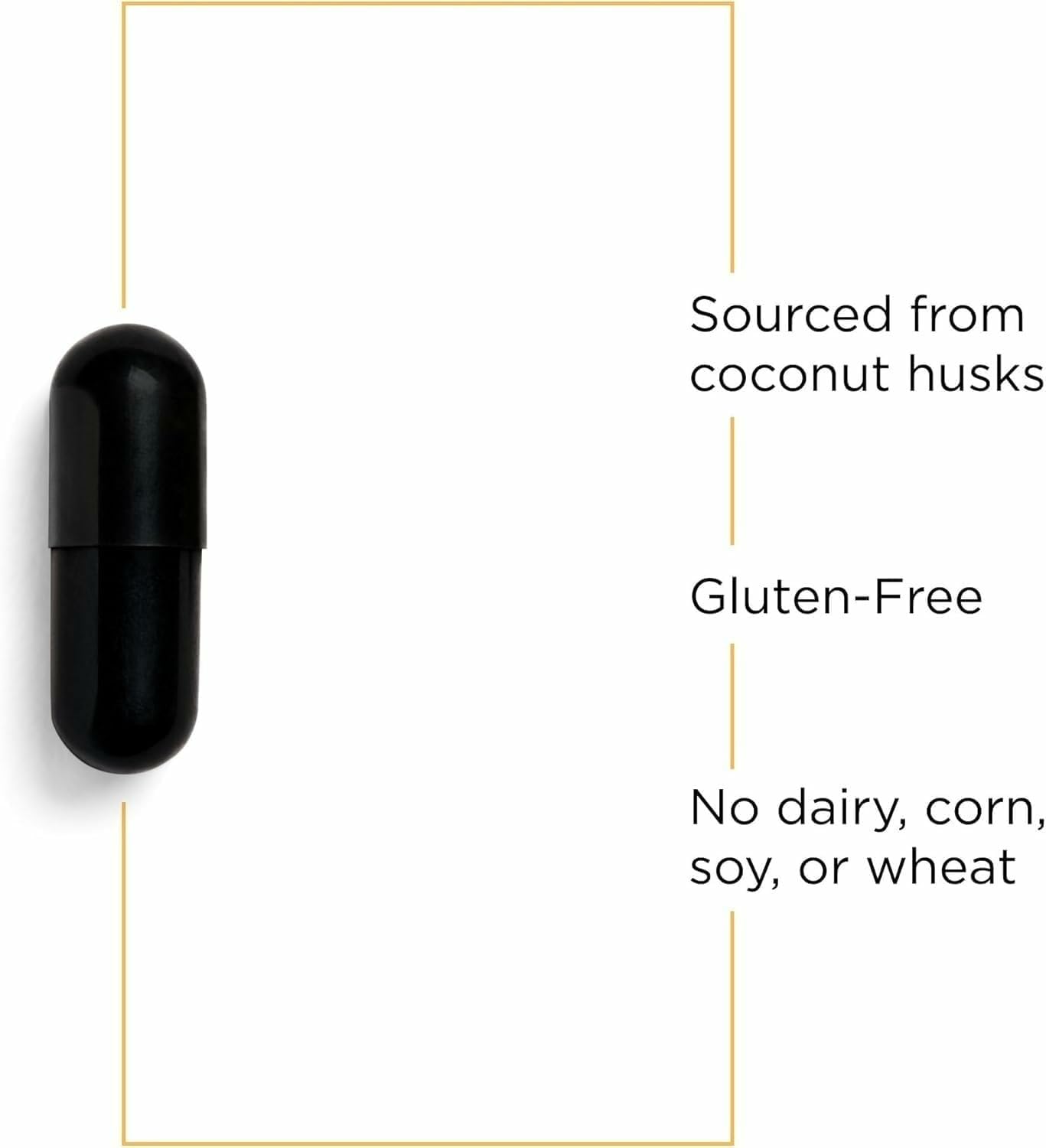 Capsules close-up of Integrative Therapeutics Activated Charcoal for convenient daily use.
