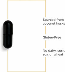 Capsules close-up of Integrative Therapeutics Activated Charcoal for convenient daily use.