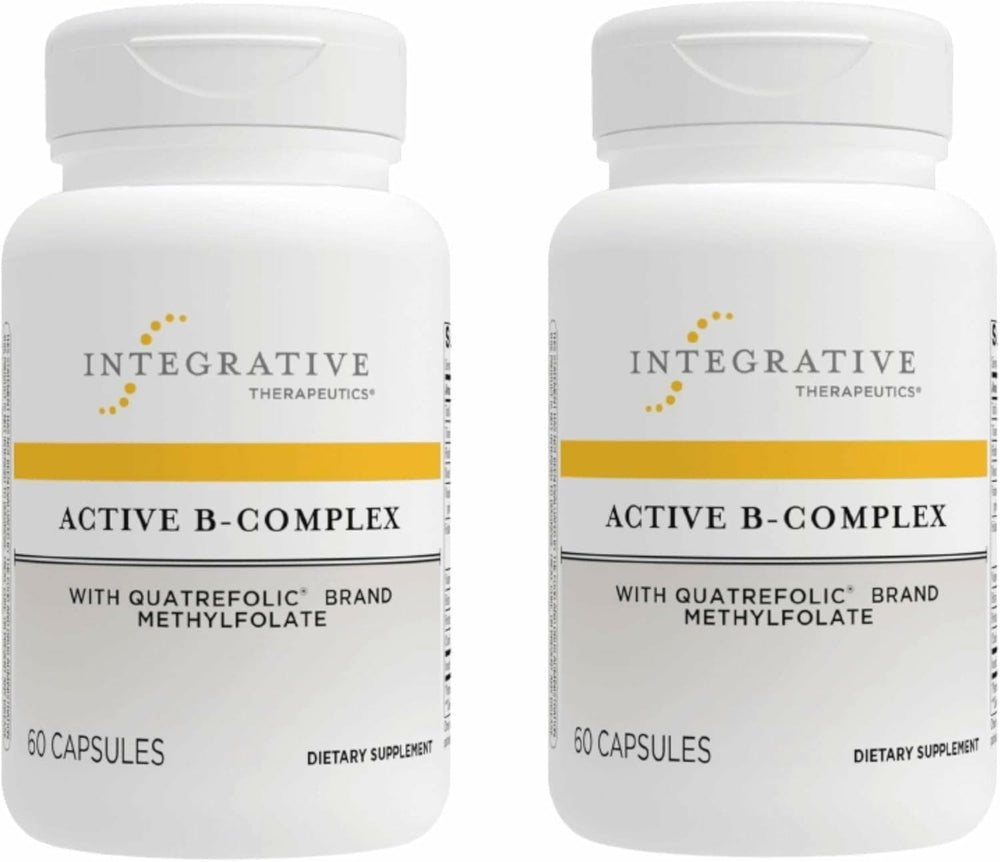 Integrative Therapeutics Active B-Complex bottle pouring capsules for daily energy support.