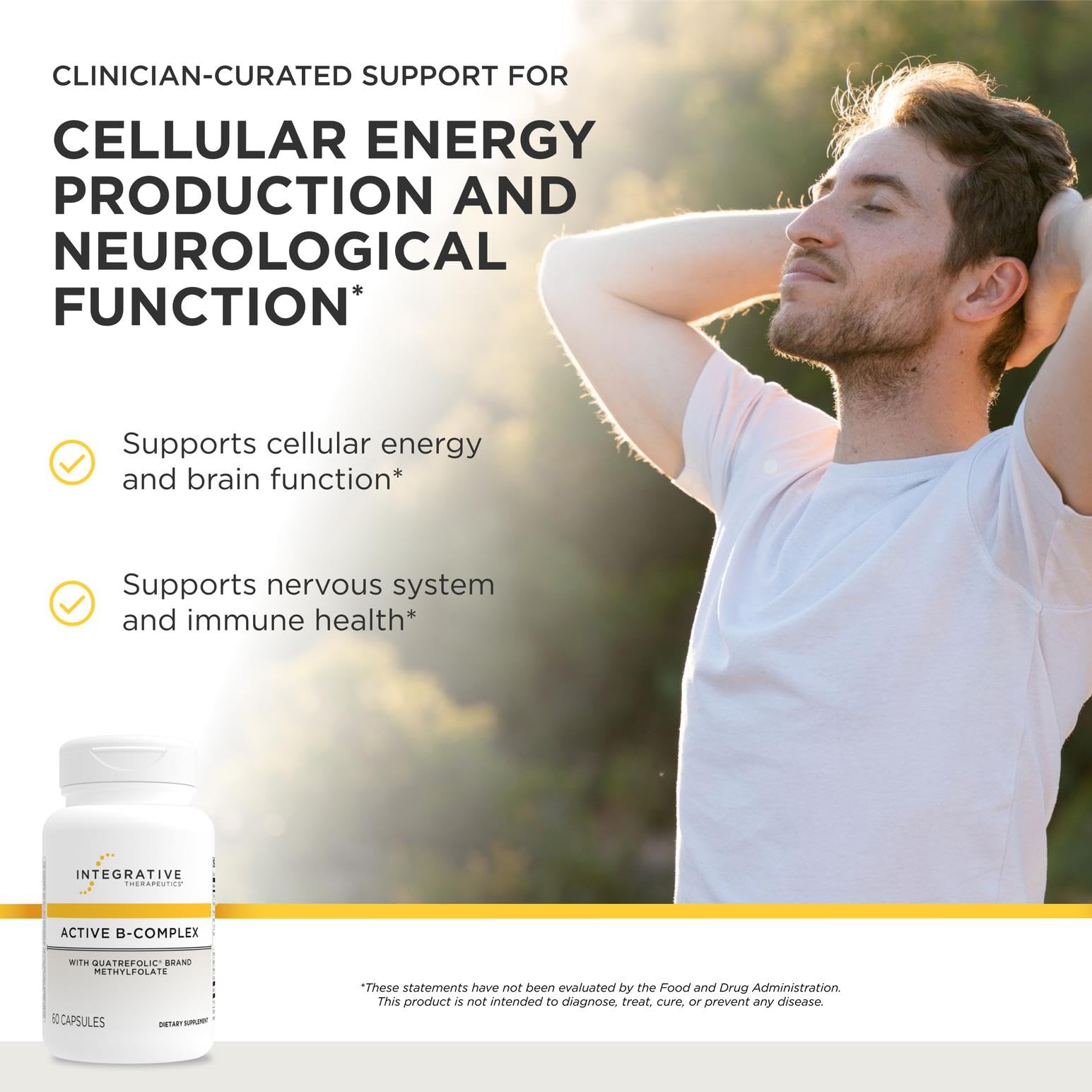 Active B-Complex capsules closeup highlighting choline-rich formula.