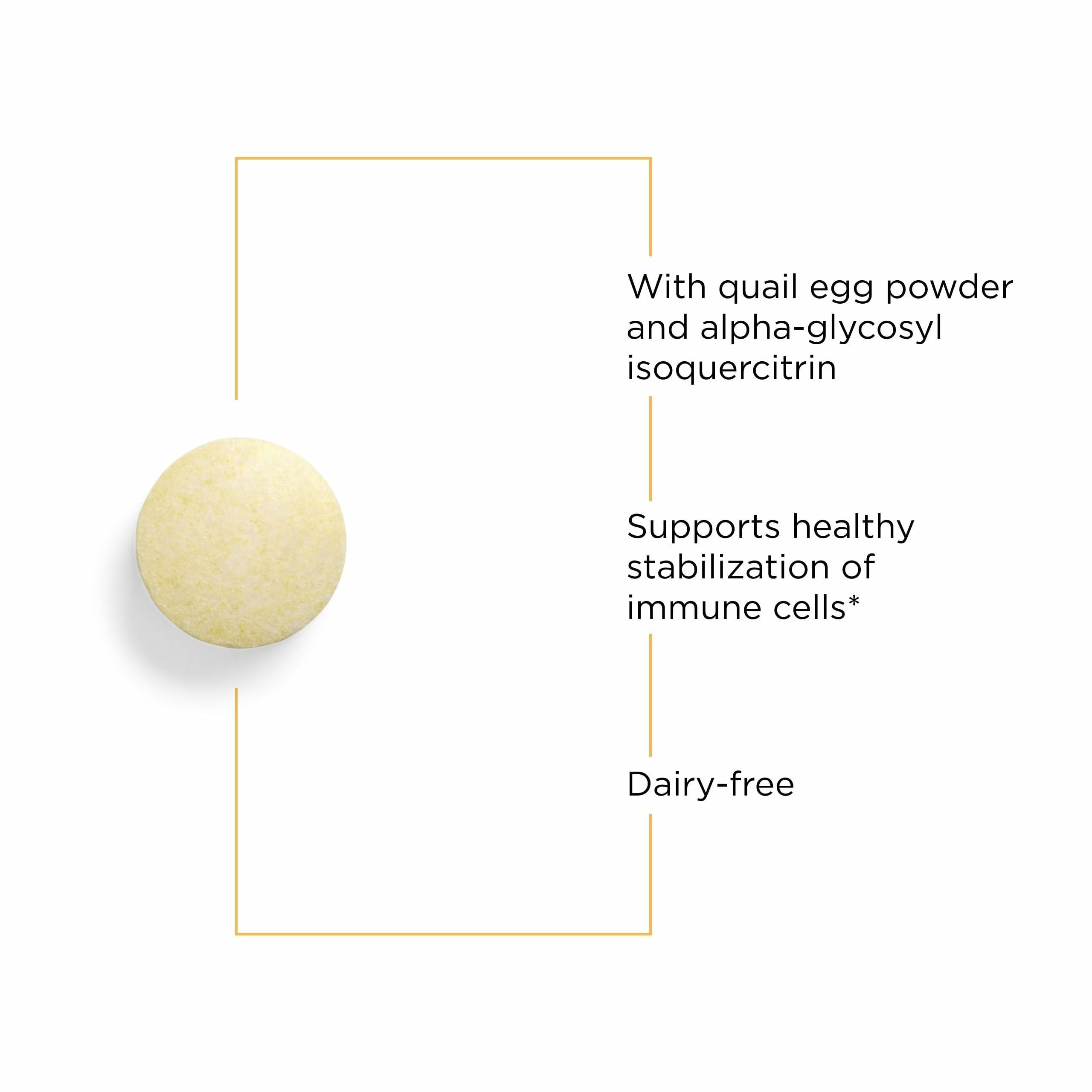 Quail egg powder blend image emphasizing ovomucoids and tryptase-inhibitor components