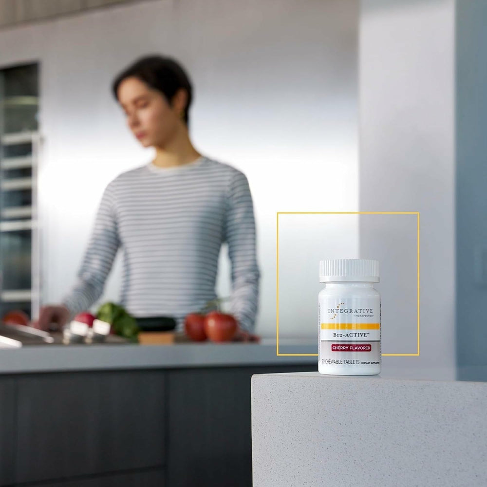 Two-pack box of Integrative Therapeutics B-12 Active chewables.