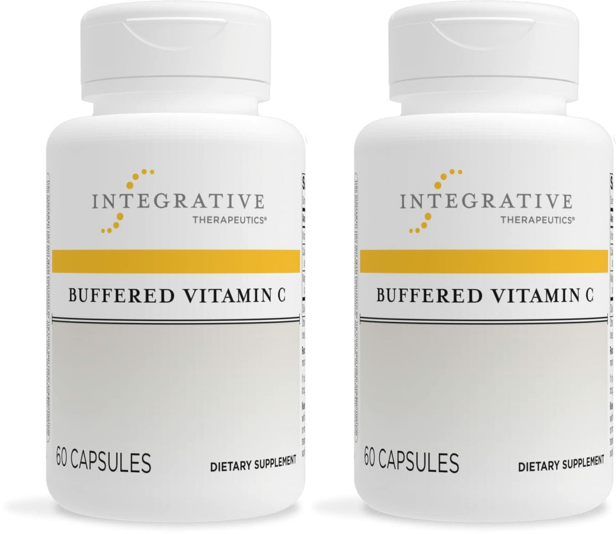 Integrative Therapeutics Buffered Vitamin C bottle front shows antioxidant support.