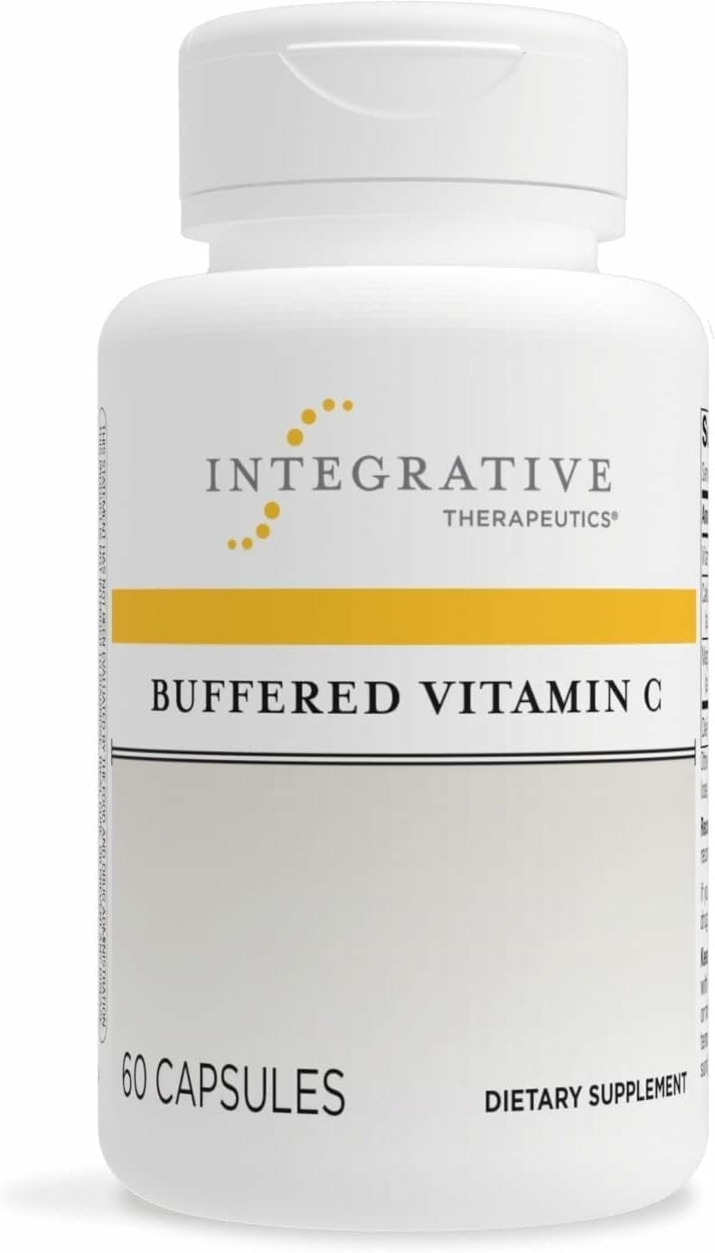 Integrative Therapeutics Buffered Vitamin C bottle front with 60 capsules for immune support