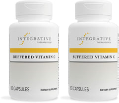 Integrative Therapeutics Buffered Vitamin C bottle front shows antioxidant support.
