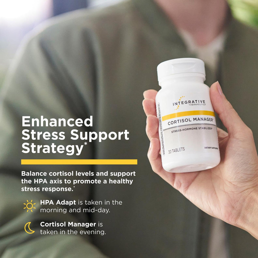 Integrative Therapeutics Cortisol Manager capsules designed for daily stress resilience.