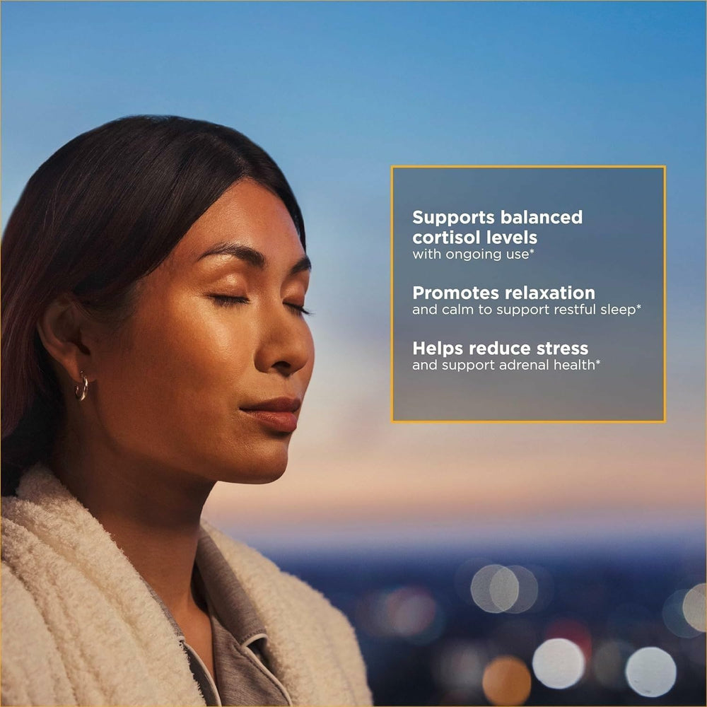 Integrative Therapeutics Cortisol Manager packaging highlights L-Theanine for relaxation.