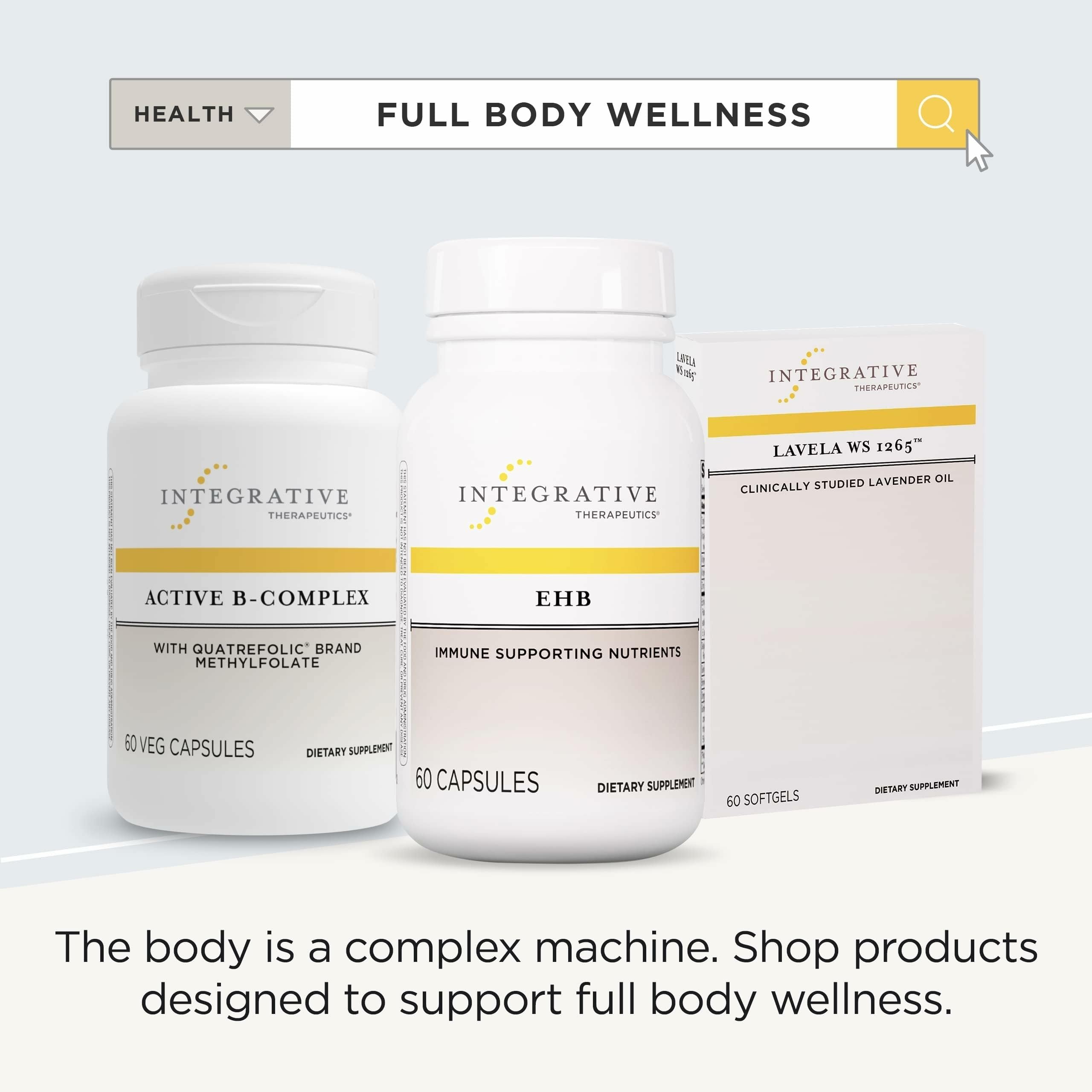 Integrative Therapeutics EHB ginger root hint visible in the formula