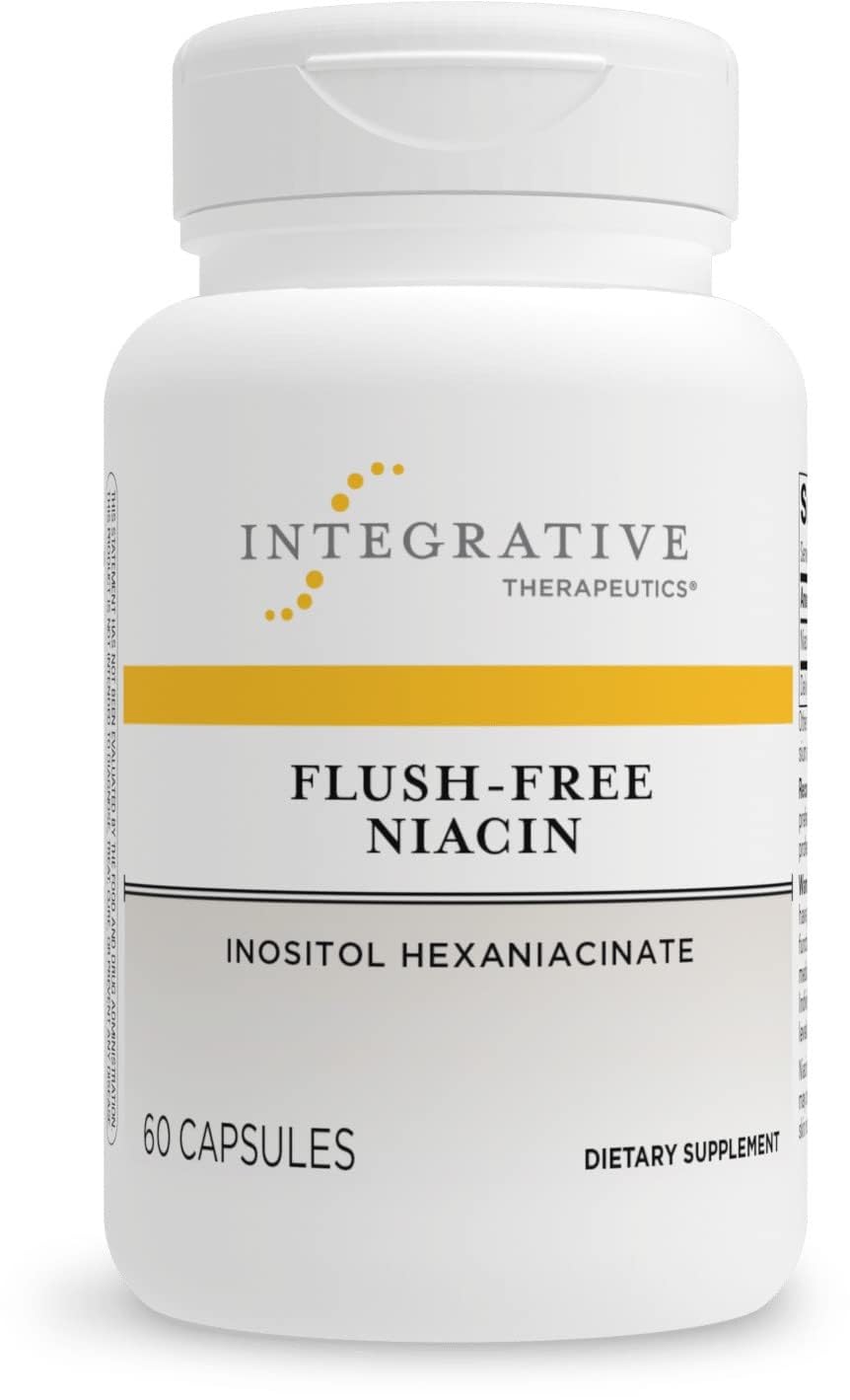 Integrative Therapeutics flush-free niacin bottle with capsules for daily energy support