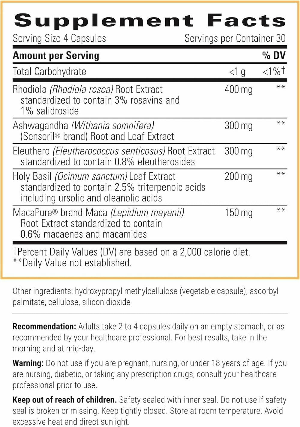 Integrative Therapeutics HPA Adapt capsules close-up for daily stress support