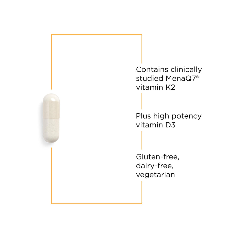 Integrative Therapeutics K2 + D3 capsule swirl for easy daily supplementation
