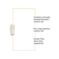 Integrative Therapeutics K2 + D3 capsule swirl for easy daily supplementation