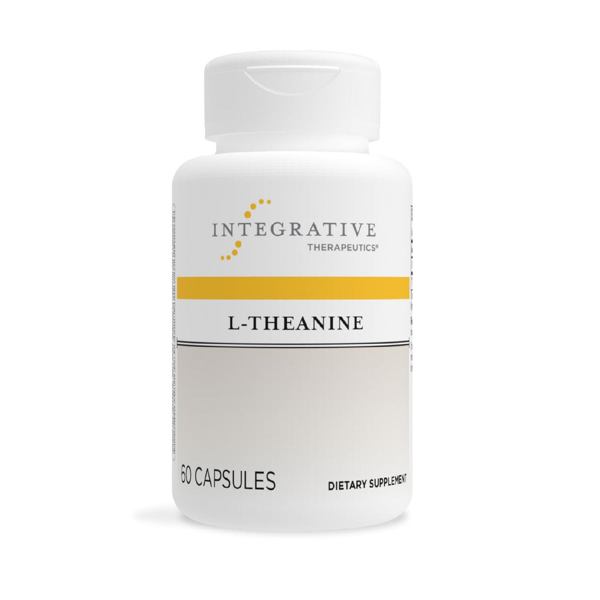 Integrative Therapeutics L-Theanine bottle pour shows calmness support during busy days.