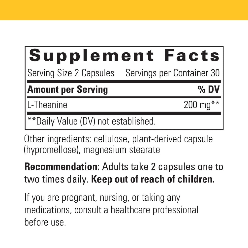 Integrative Therapeutics L-Theanine capsules closeup for easy daily stress support.
