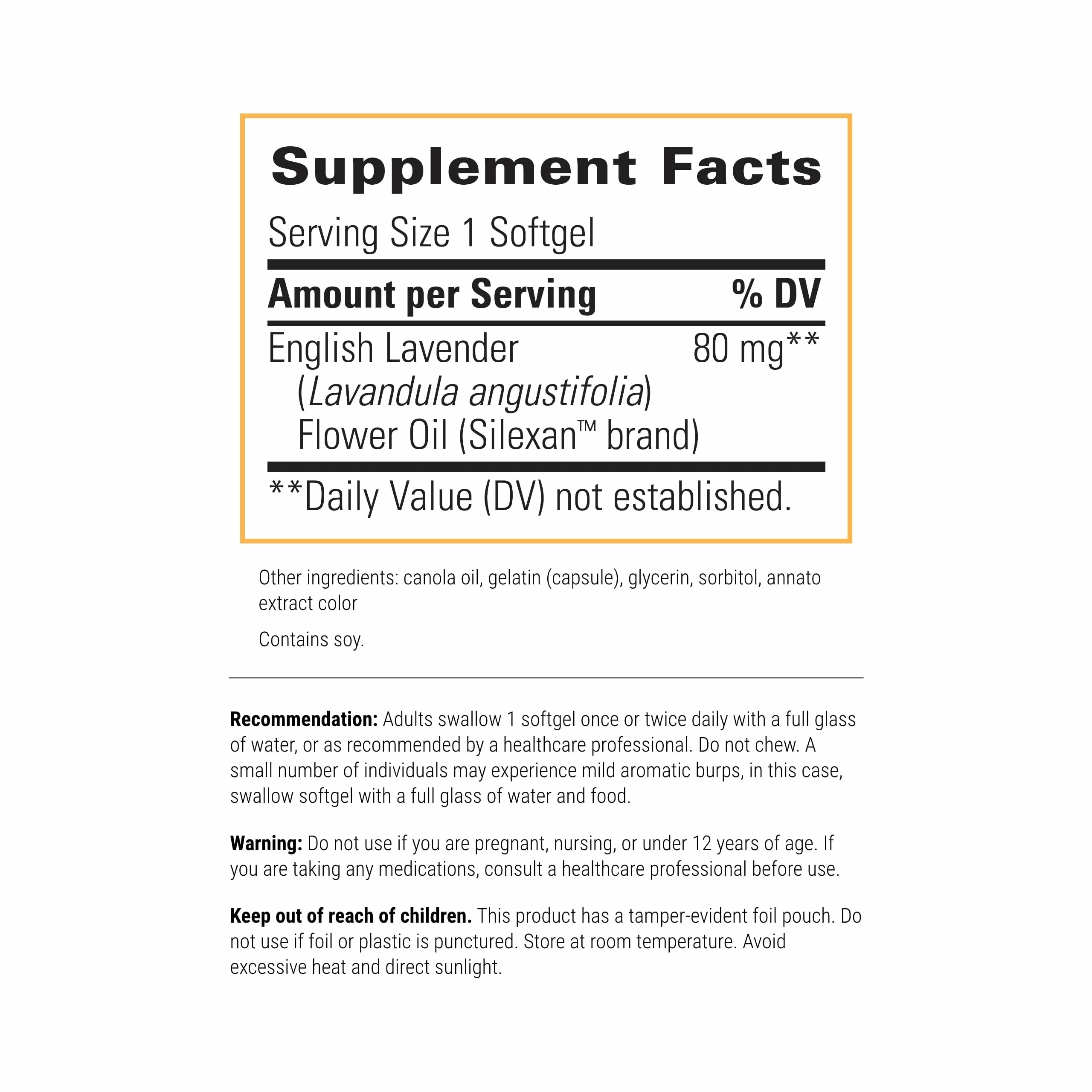 Lavela WS 1265 softgels close-up showing non habit forming relaxation