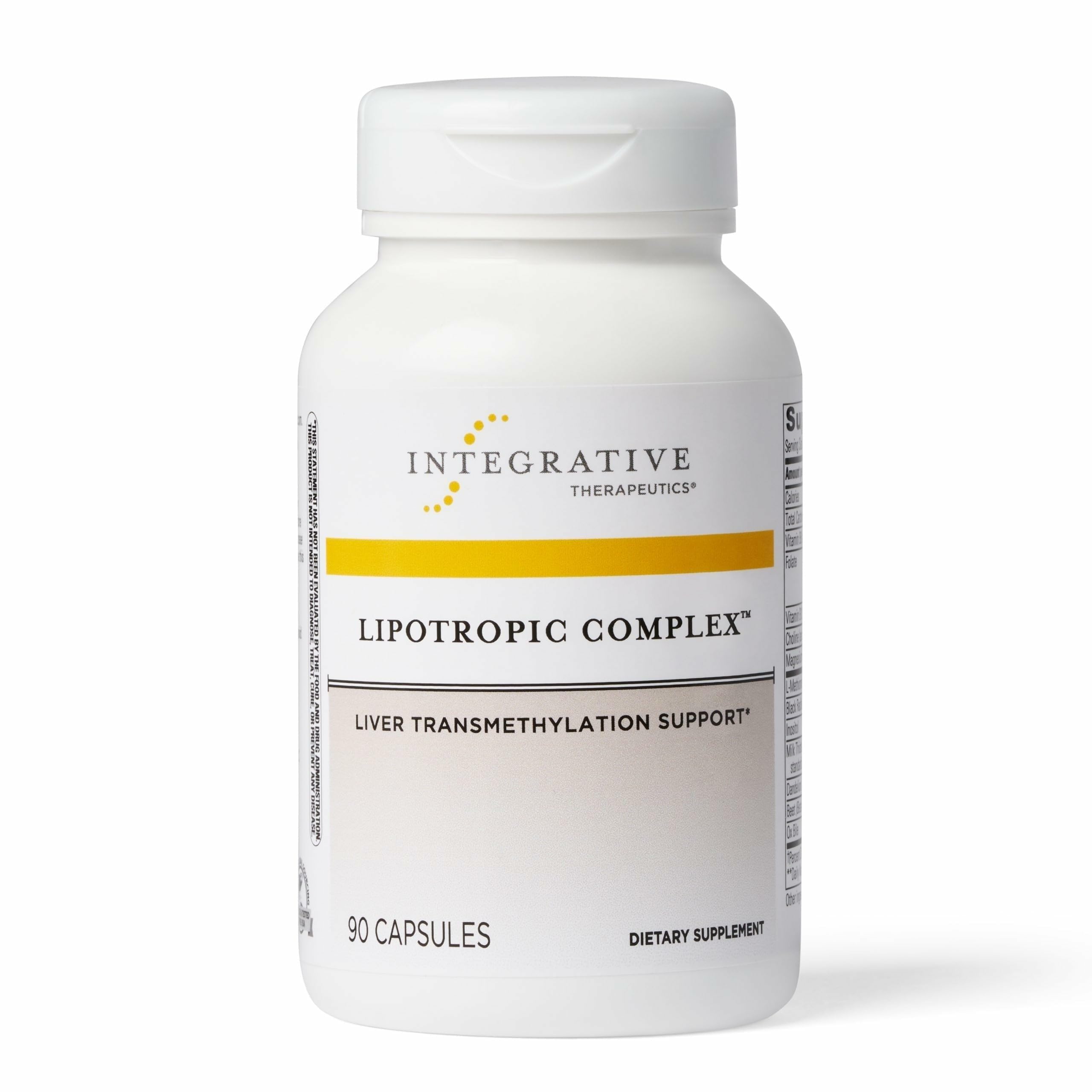 Integrative Therapeutics Lipotropic Complex bottle with capsules for liver support.