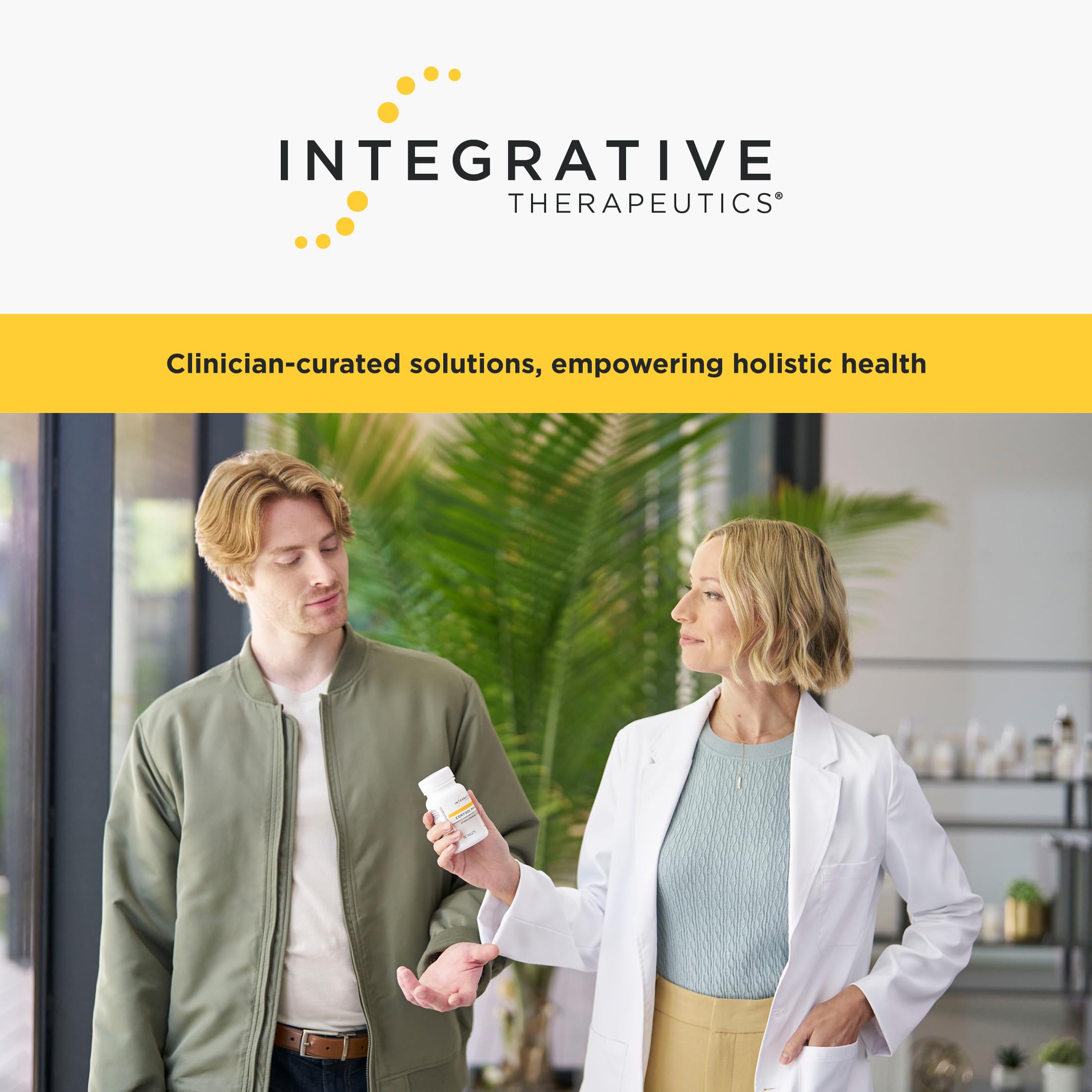 Integrative Therapeutics Magnesium Glycinate Plus gluten-free and dairy-free icons on packaging.