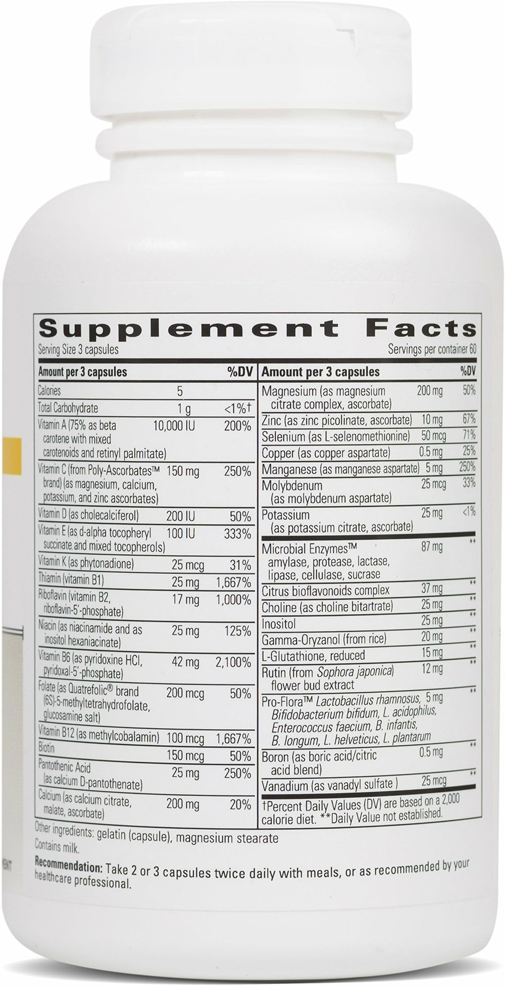 Integrative Therapeutics NutriVitamin Enzyme Complex capsules ready for daily use.