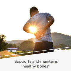 Close-up of OsteoPrime Ultra capsules emphasizing bone-supporting minerals