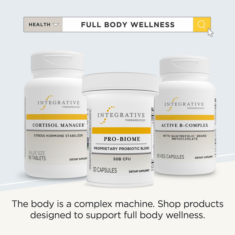 Sealed Integrative Therapeutics Pro-Biome bottle conveys product integrity for daily use