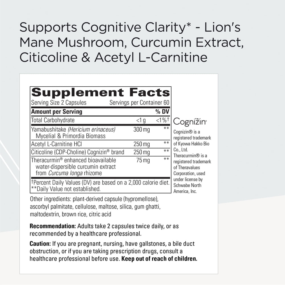 ProThrivers Brain capsules closeup highlighting vegetarian, gluten-free formula for mindful cognitive support.