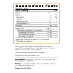 Pure Omega HP softgels in hand illustrating easy to swallow capsule