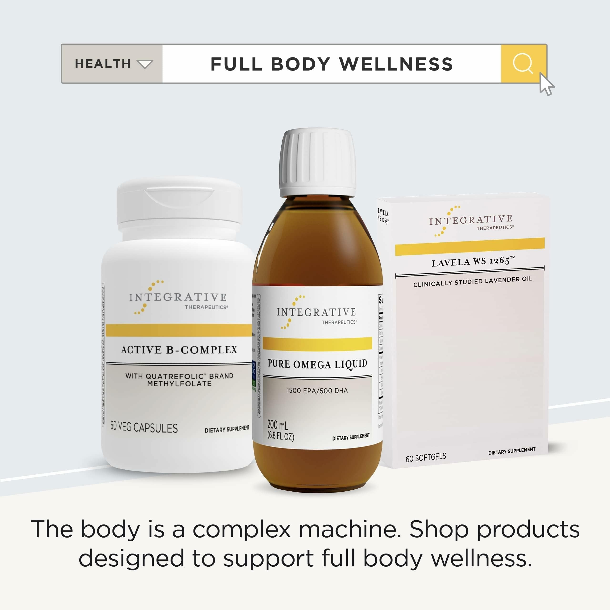 Integrative Therapeutics Pure Omega Liquid uses sustainably sourced fish oil