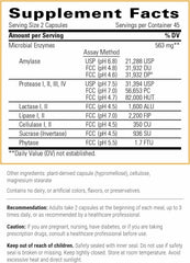Integrative Therapeutics Similase bottle label highlights dairy-free vegan formulation