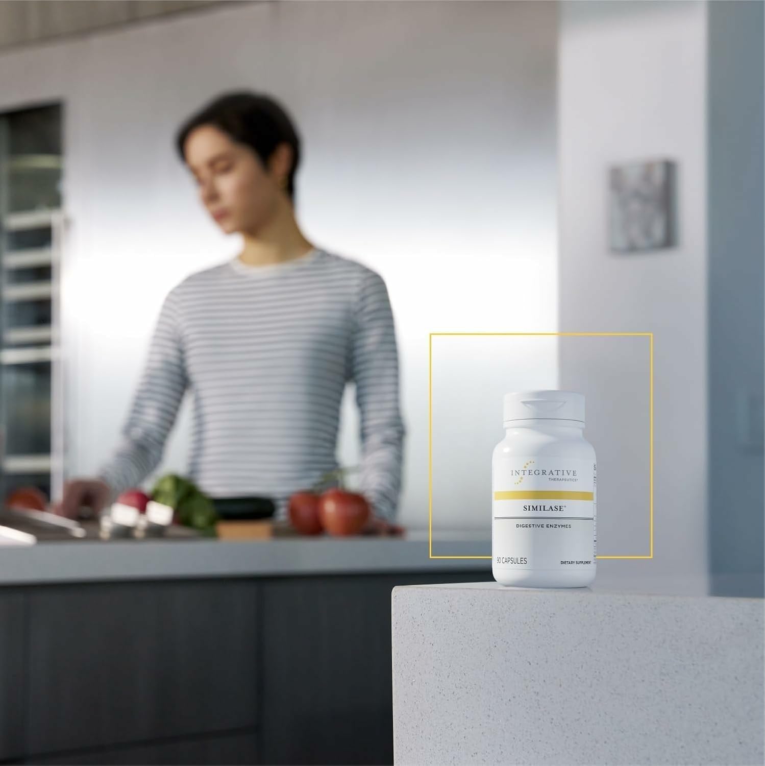 Integrative Therapeutics Similase vegan symbol communicates plant-based enzyme support