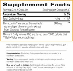 Integrative Therapeutics Theracurmin HP capsules closeup for convenient daily recovery support.