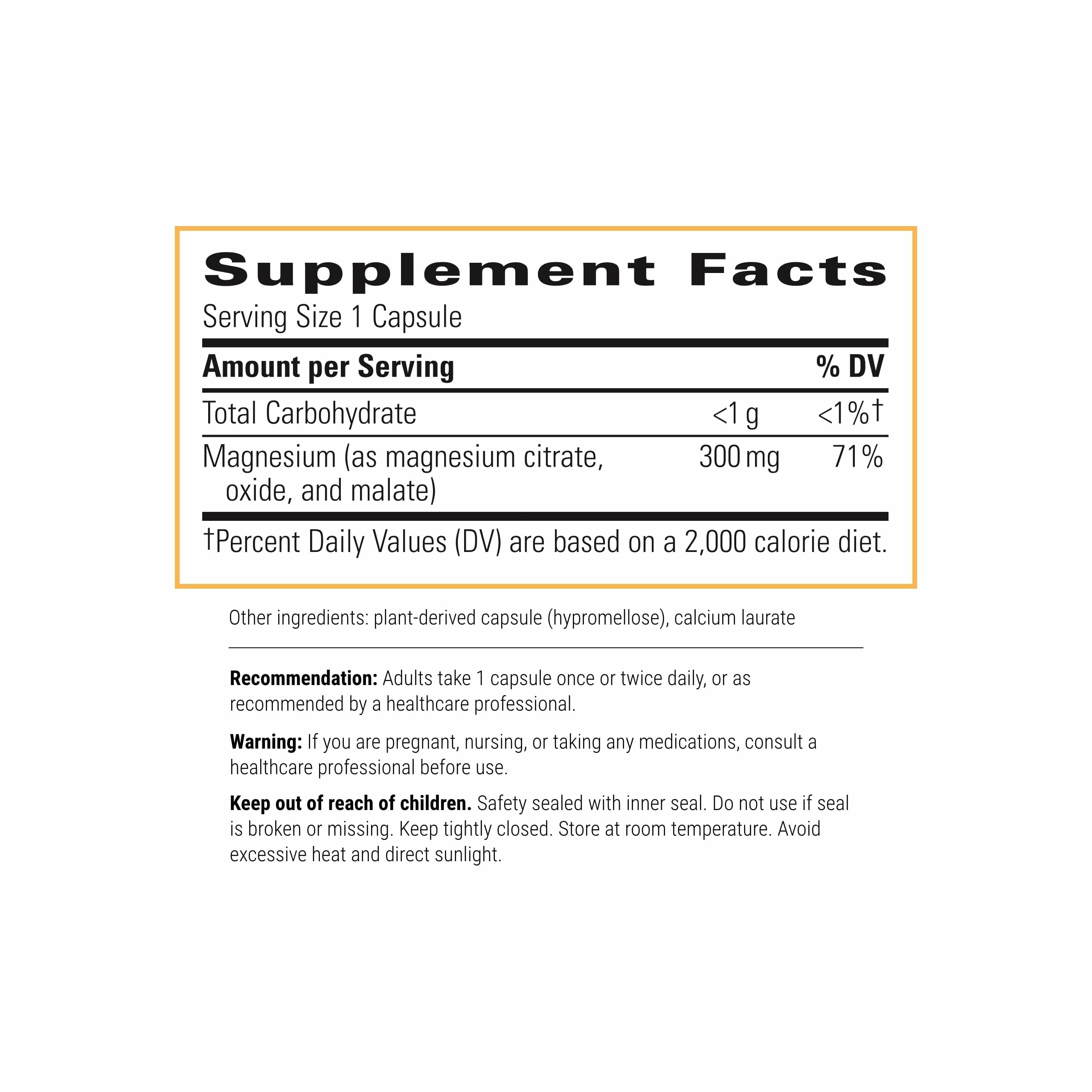 Tri-Magnesium capsules close-up showing convenient daily supplementation.
