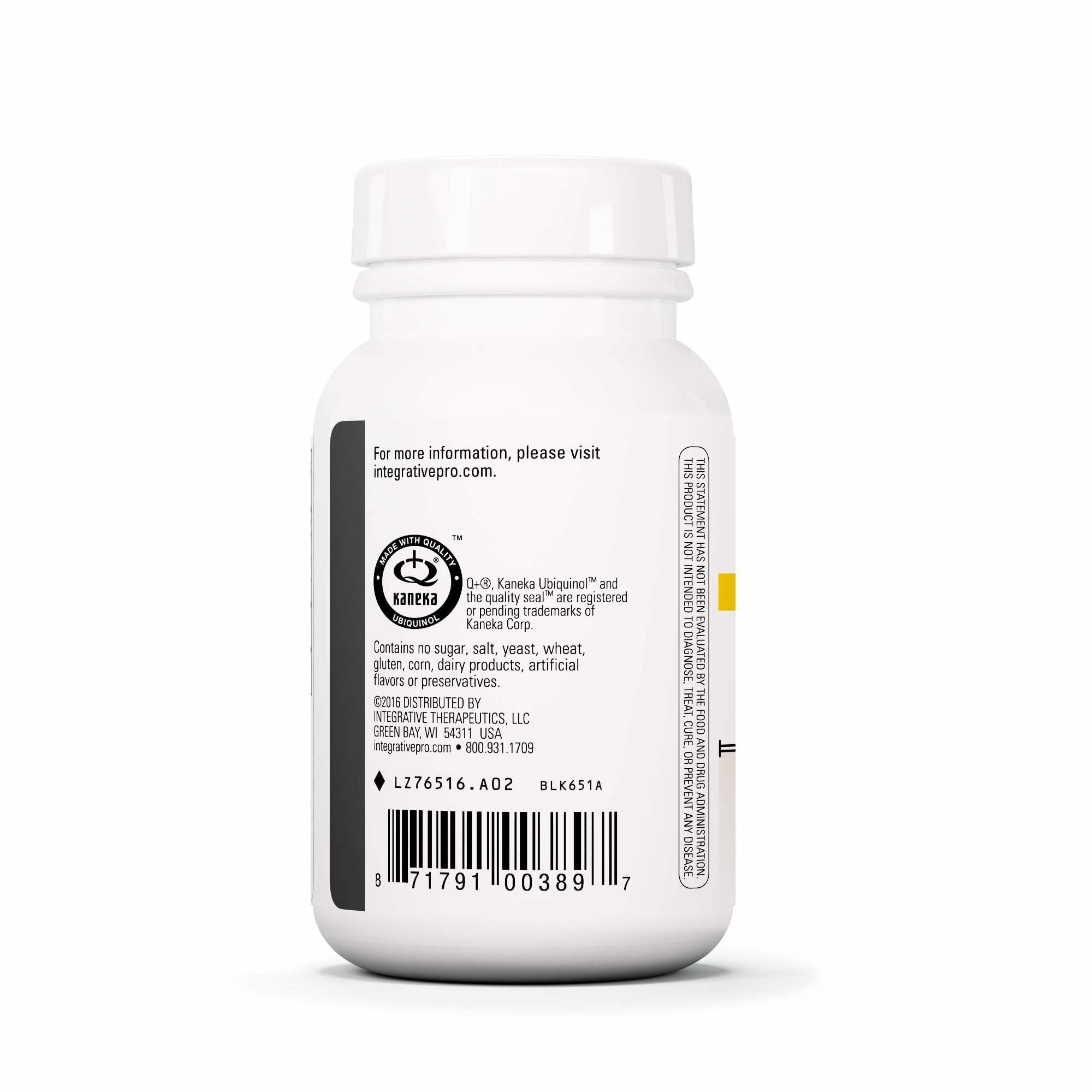 UBQH label close-up highlighting ubiquinol content