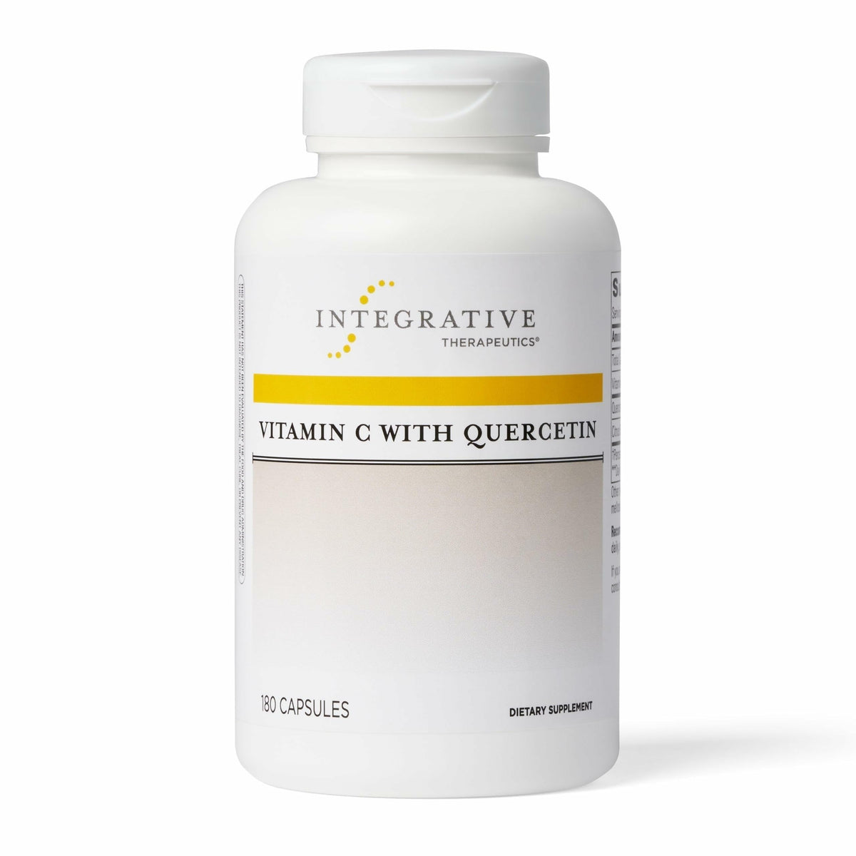 Integrative Therapeutics Vitamin C with Quercetin bottle for immune support and quality