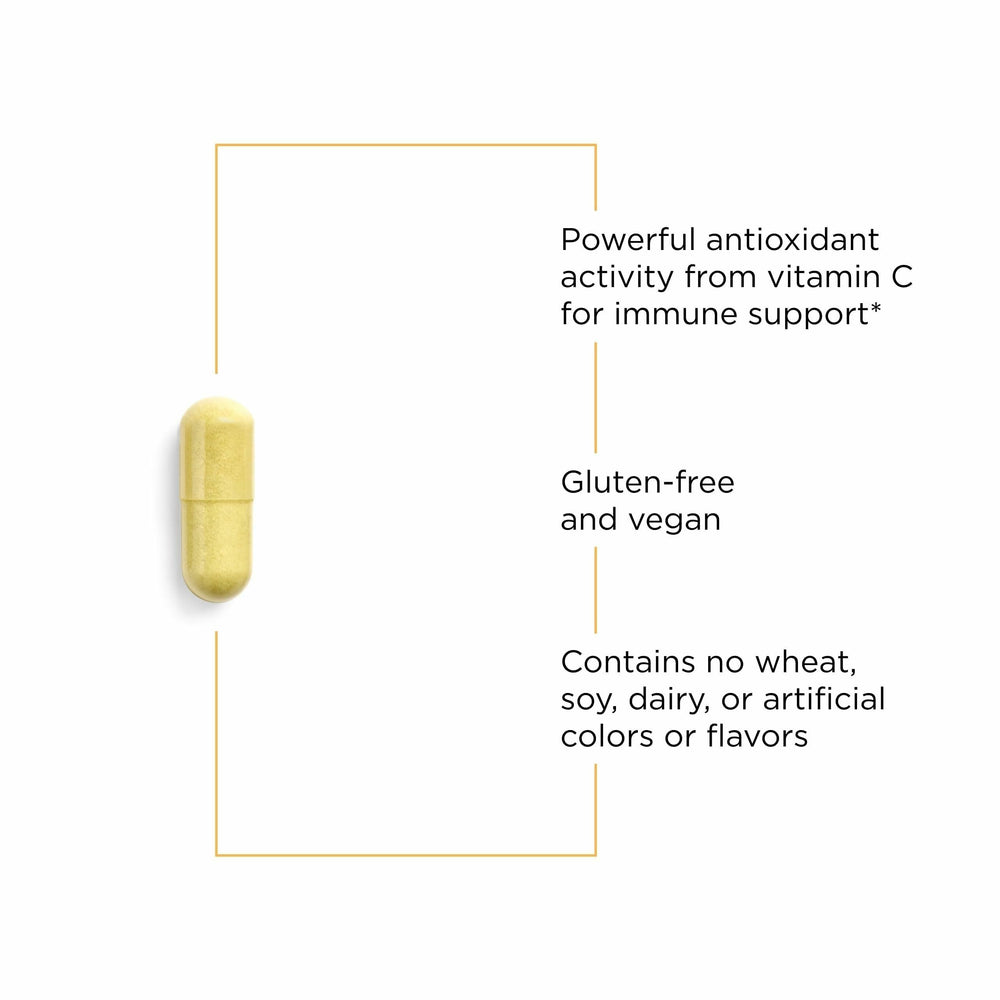 Ingredients panel of Integrative Therapeutics Vitamin C with Quercetin showing citrus bioflavonoids