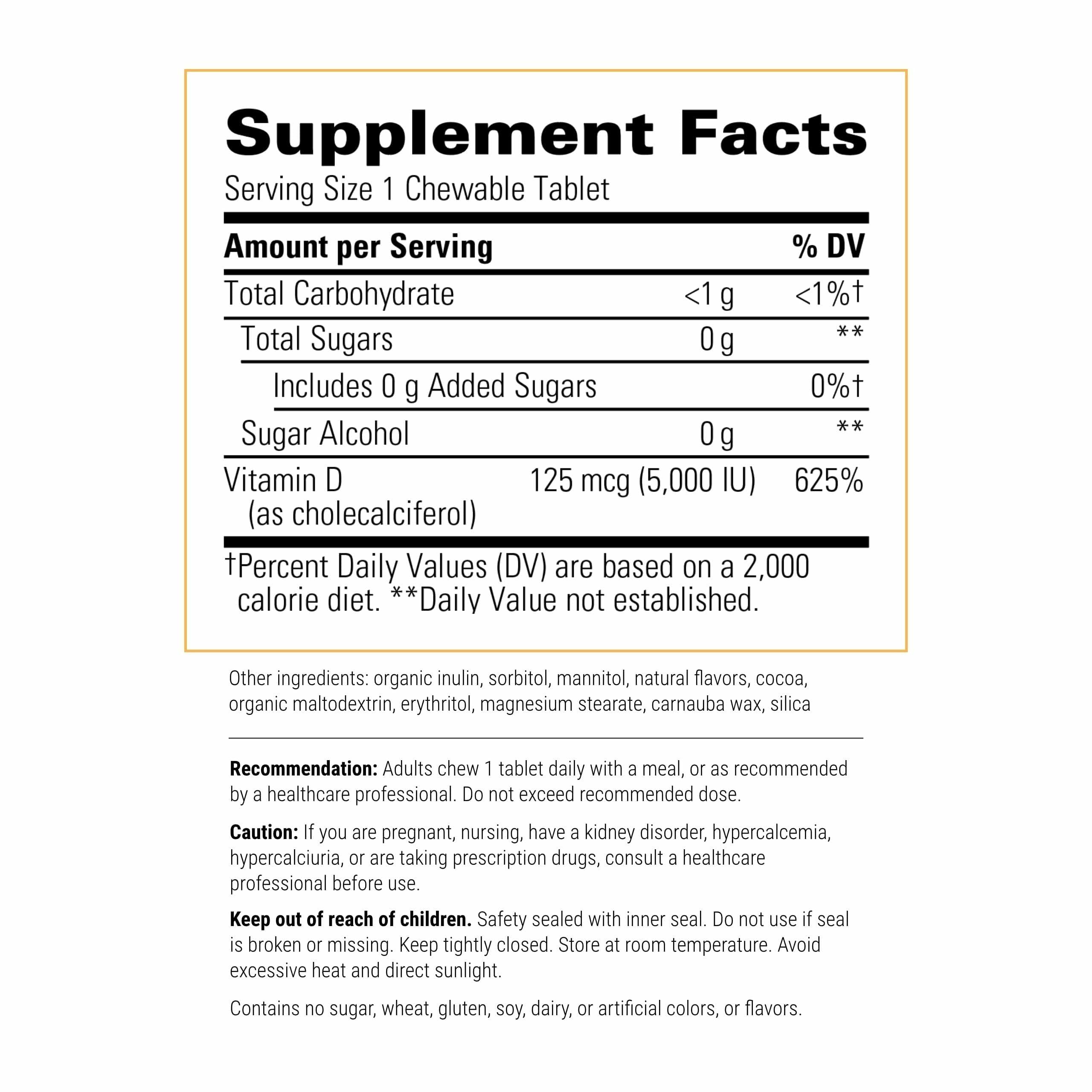Integrative Therapeutics Vitamin D3 chewable tablets highlight convenient daily intake.