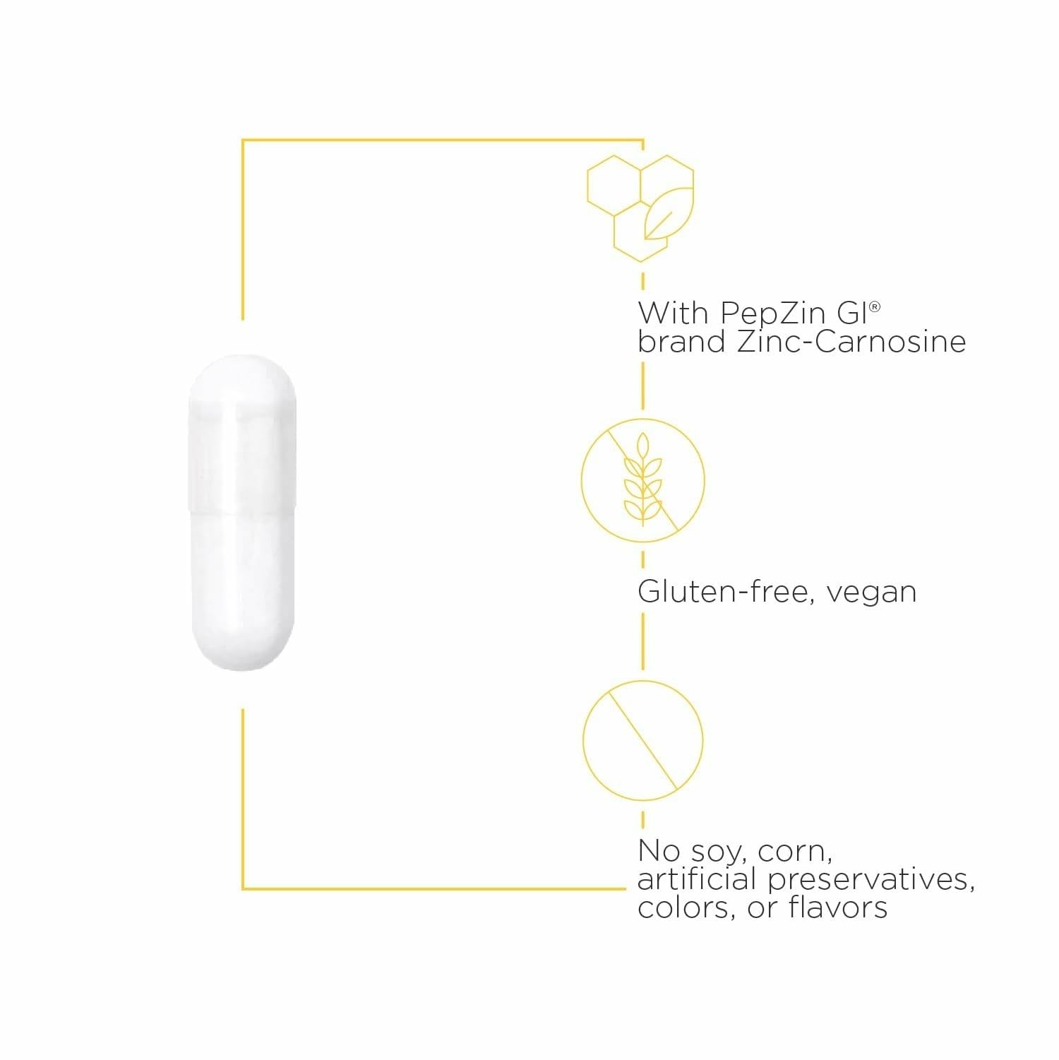 Integrative Therapeutics Zinc-Carnosine label closeup highlights PepZinGI.