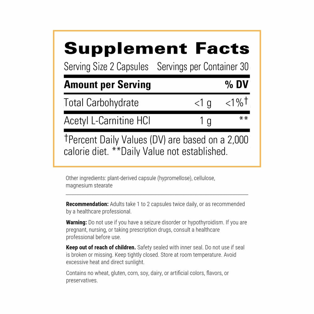 Integrative Therapeutics Acetyl L-Carnitine capsules closeup; soft gel for daily use