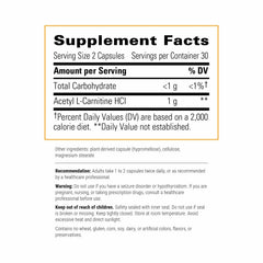 Integrative Therapeutics Acetyl L-Carnitine capsules closeup; soft gel for daily use